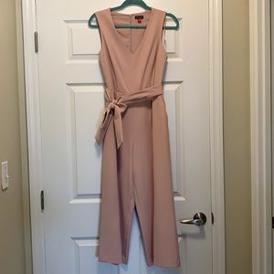 Vince Camuto Belted Cropped Jumpsuit